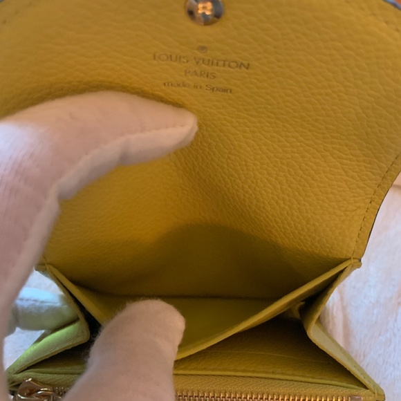 YELLOW ROSALIE EMPREINTE COIN PURSE / WALLET - M81974 - Picture 9 of 16